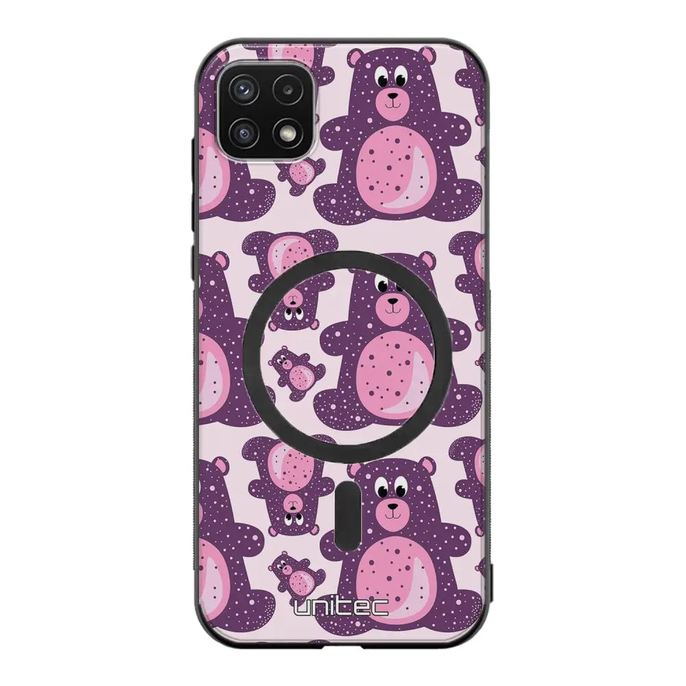 Samsung Galaxy A22 suojakuoret - Purple Teddy Bear