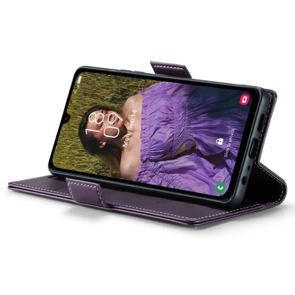 Samsung Galaxy A25 Lompakko suojakotelo RFID - Violetti - CaseMe