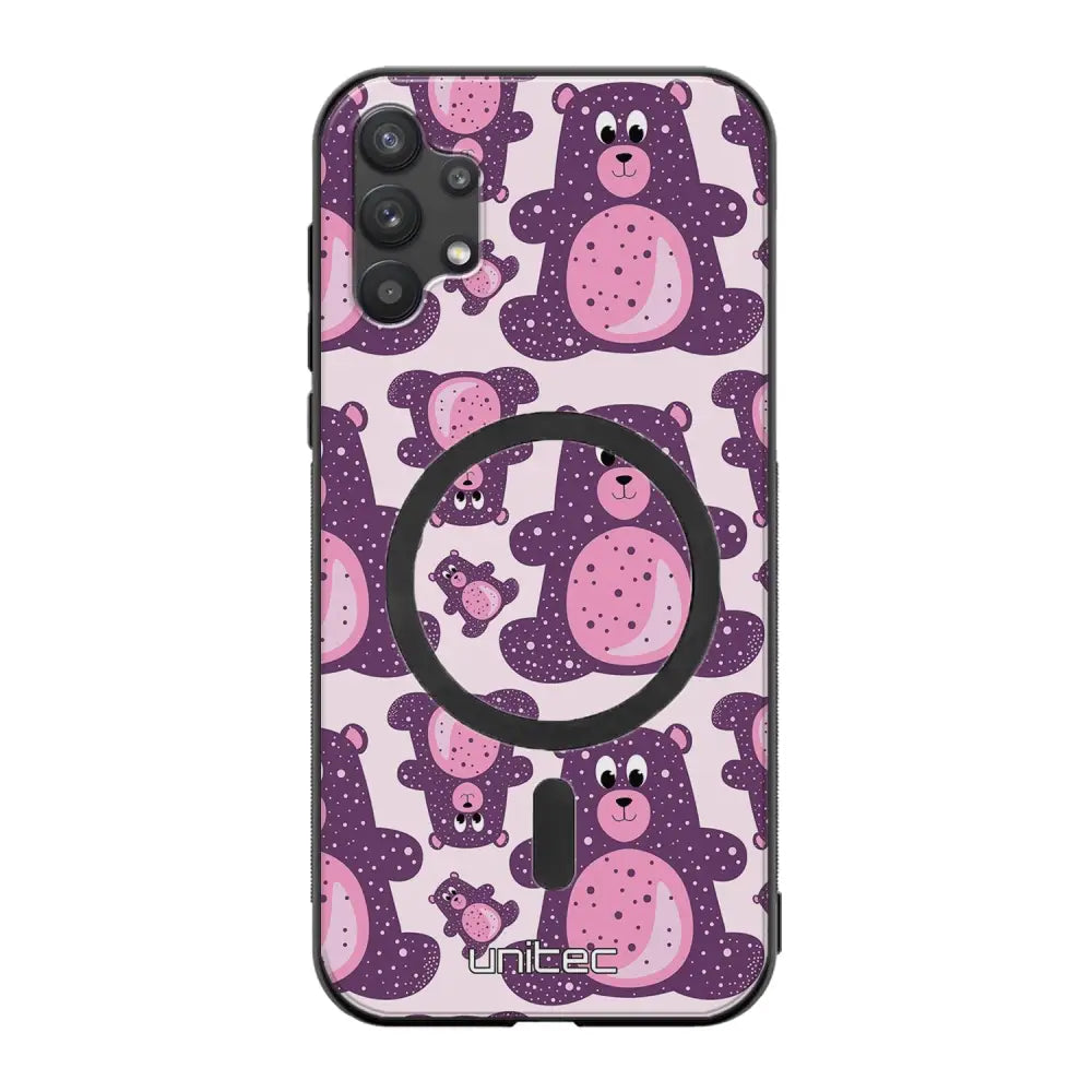 Samsung Galaxy A32 suojakuoret - Purple Teddy Bear