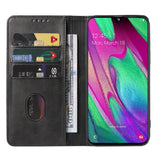 Samsung Galaxy A40 Lompakko Suojakuori Musta