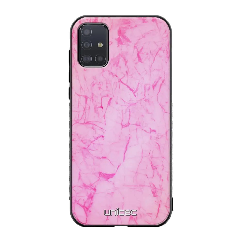 Samsung Galaxy A51 4G marmori suojakuoret - Light Pink Marble - Ei