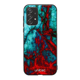 Samsung Galaxy A52 4G marmori suojakuoret - Blue Red Marble - Ei