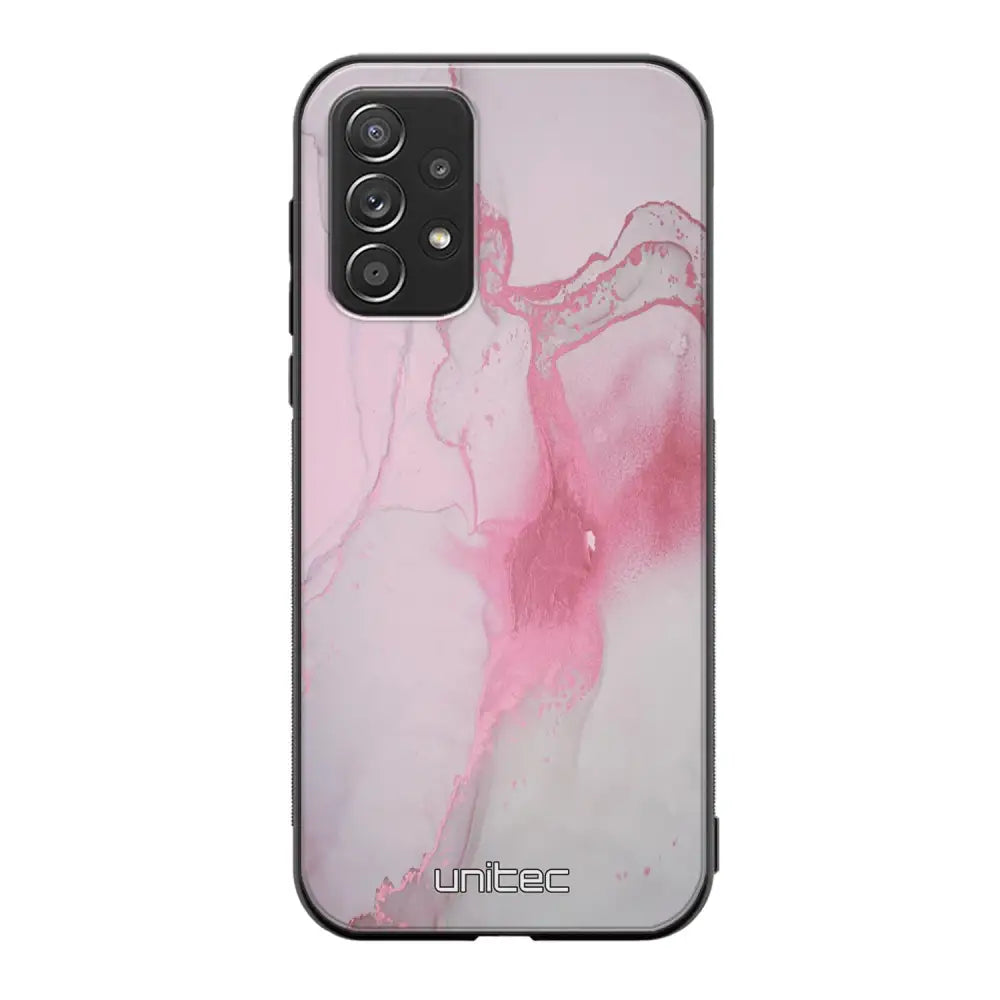 Samsung Galaxy A52 4G marmori suojakuoret - Pink Pok Rie - Ei