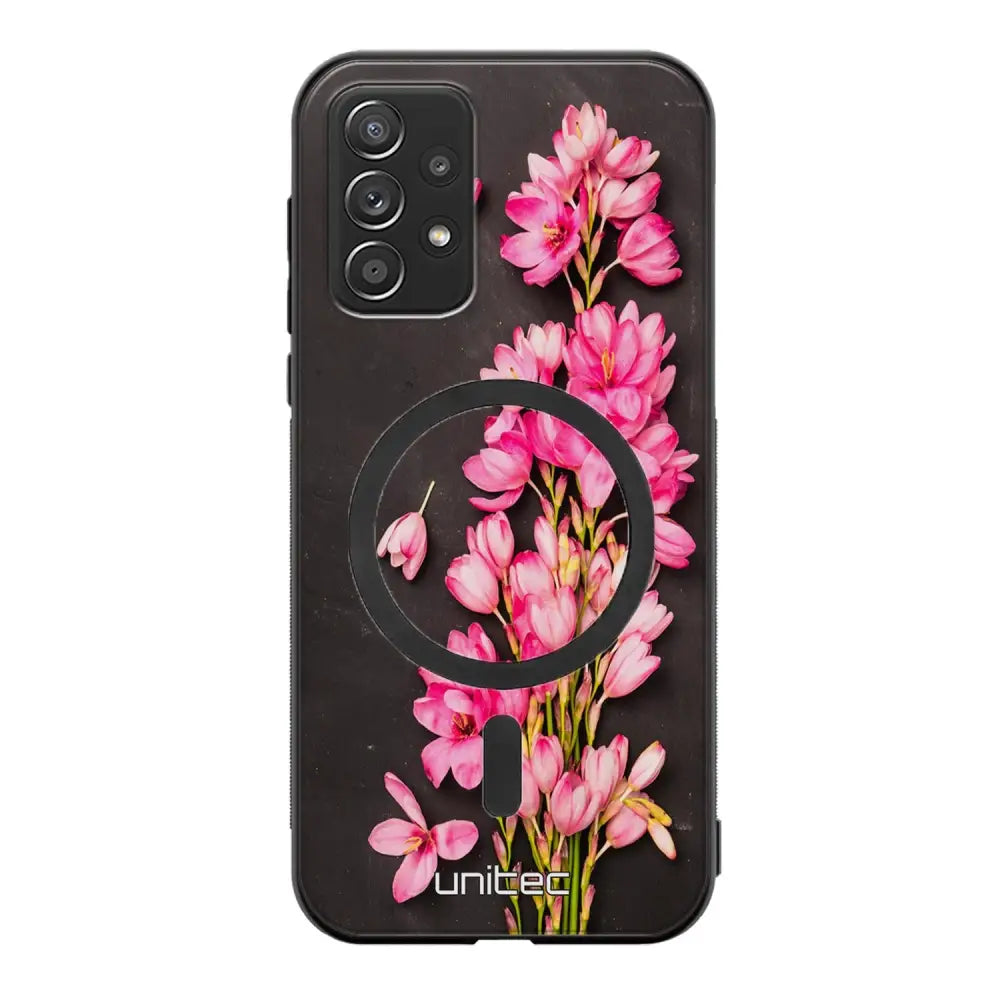 Samsung Galaxy A52s kukka suojakuoret - Pink Flowers