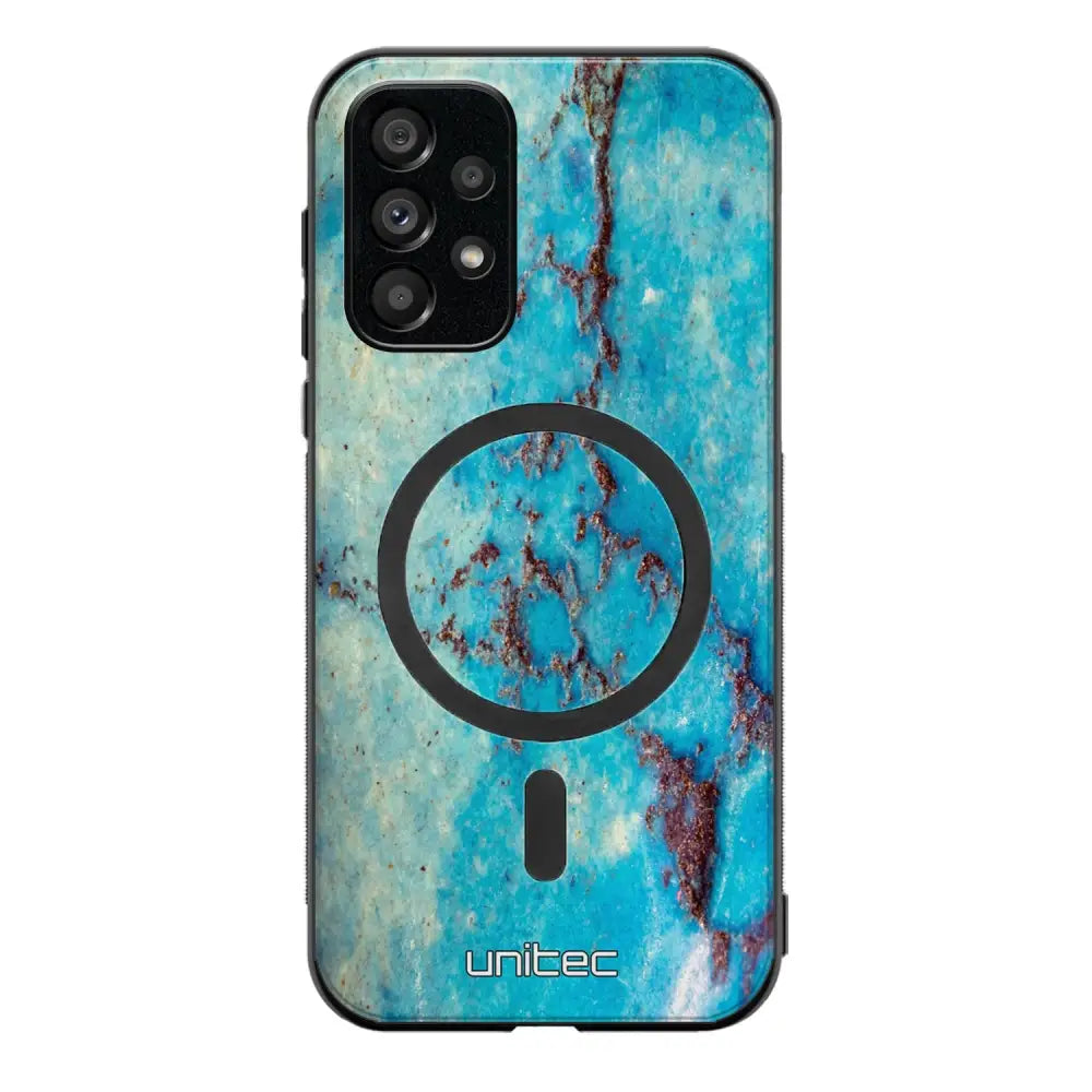 Samsung Galaxy A53 marmori suojakuoret - Turquoise Marble