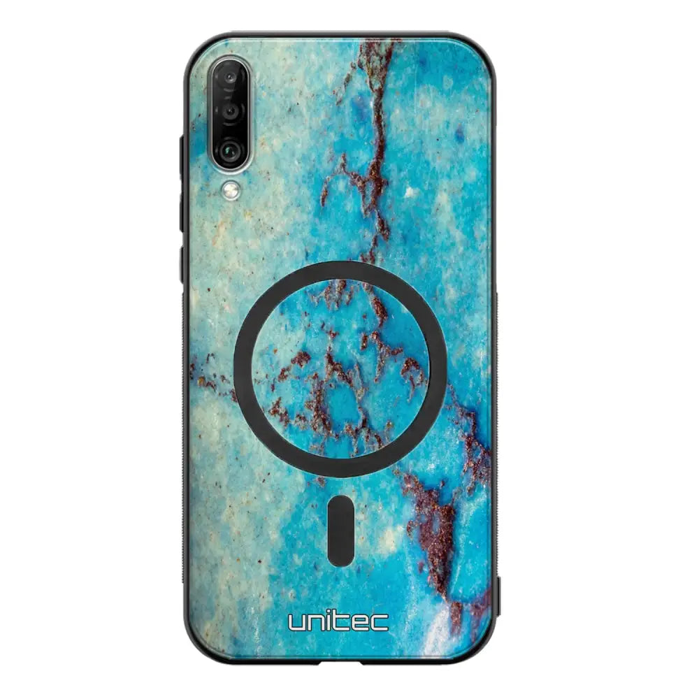 Samsung Galaxy A70 marmori suojakuoret - Turquoise Marble