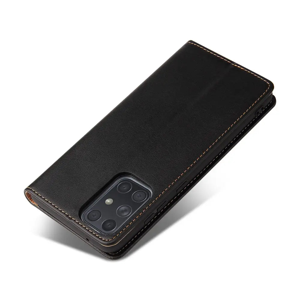 Samsung Galaxy A72 Unitec Lompakko Suojakotelo Musta