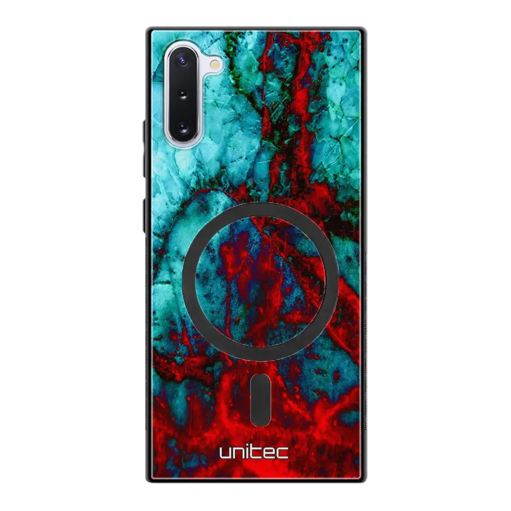 Samsung Galaxy Note 10 marmori suojakuoret - Blue Red Marble