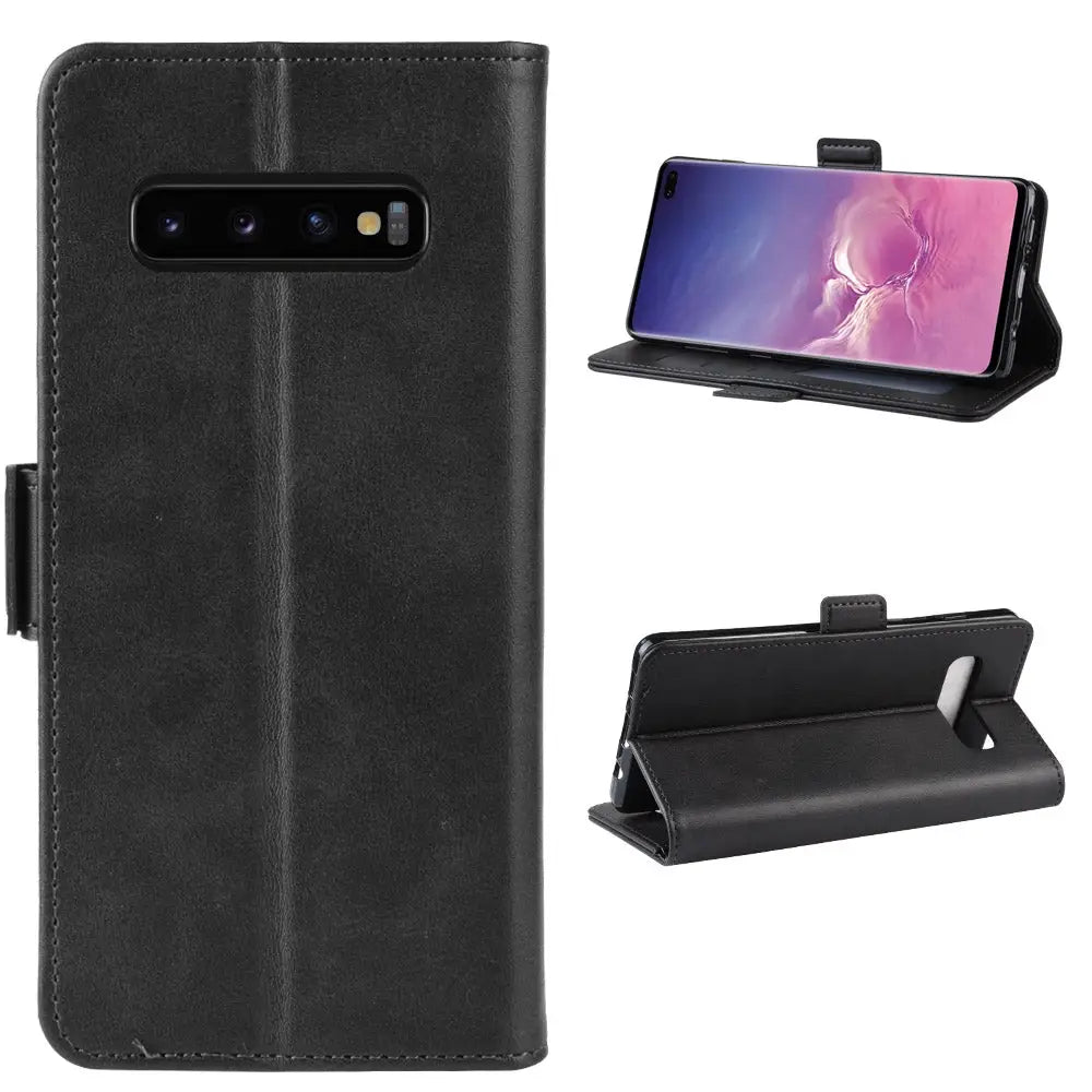 Samsung Galaxy S10 Plus Lompakko Suojakotelo Musta