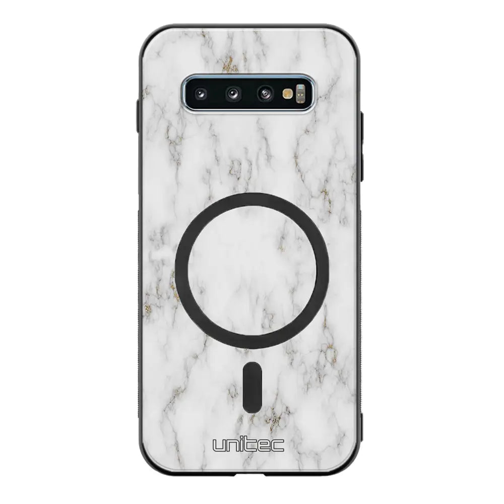 Samsung Galaxy S10 Plus marmori suojakuoret - White Marble