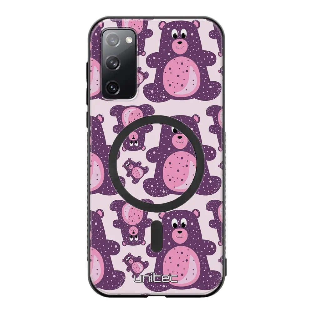 Samsung Galaxy S20 FE suojakuoret - Purple Teddy Bear