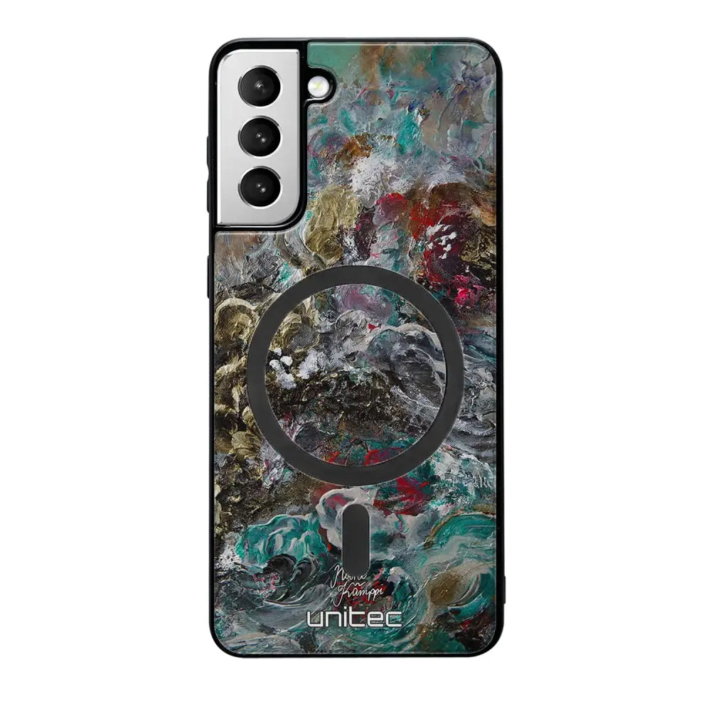 Samsung Galaxy S21 Plus modern art suojakuoret - Heart Knows - Noora Kämppi