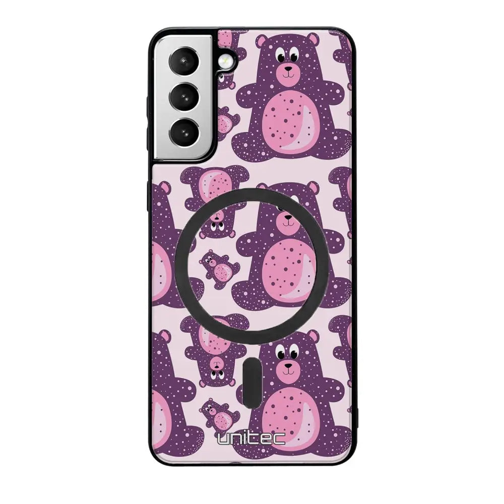 Samsung Galaxy S21 Plus suojakuoret - Purple Teddy Bear