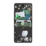 Samsung Galaxy S21 Ultra 5G Näyttö Musta - Phantom Black (Alkuperäinen)