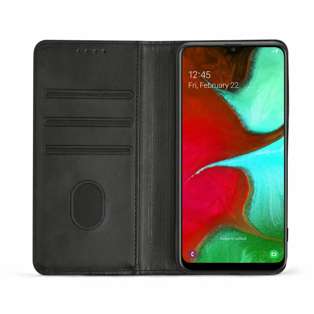 Samsung Galaxy S22 5G Unitec Lompakko Suojakotelo Musta
