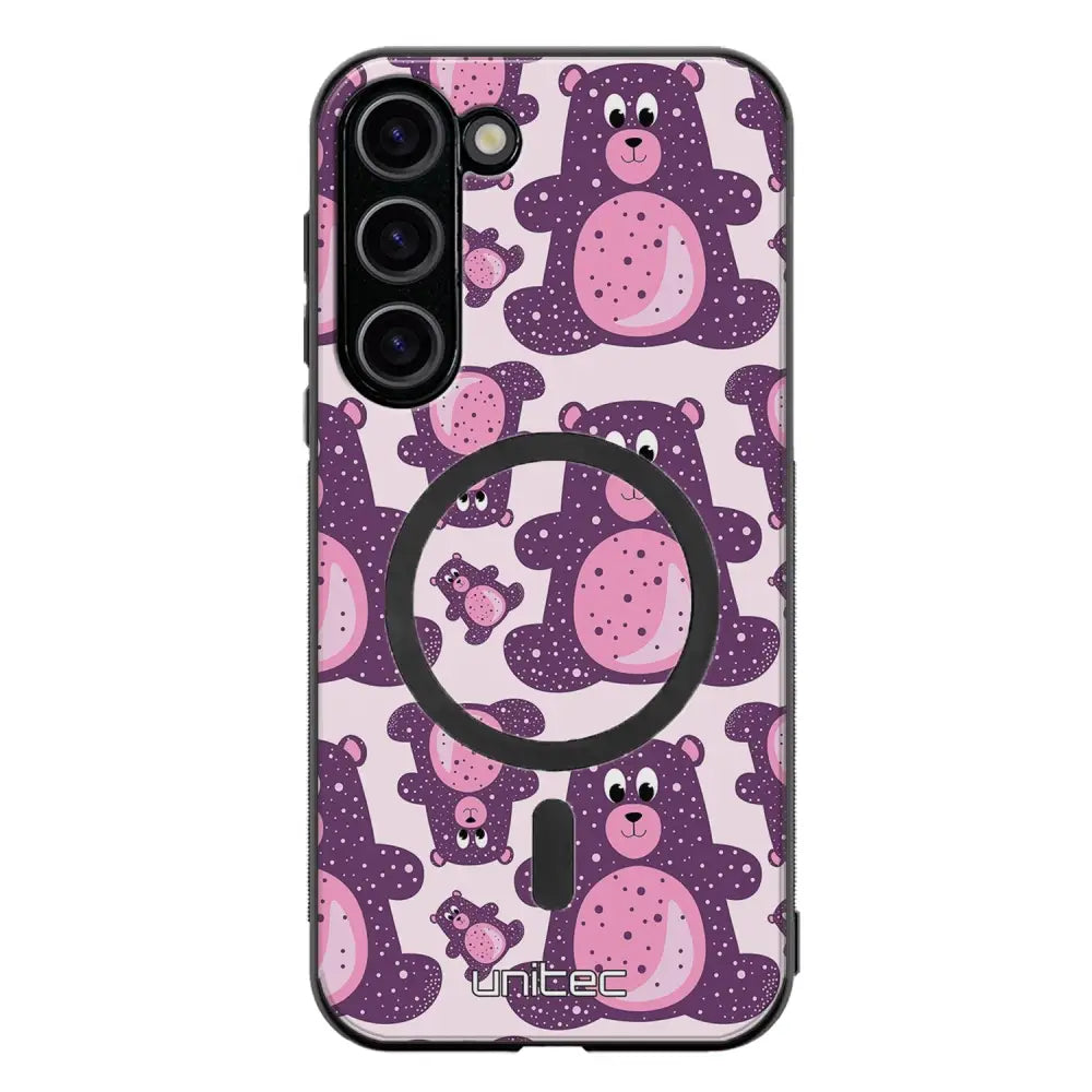 Samsung Galaxy S23 Plus suojakuoret - Purple Teddy Bear