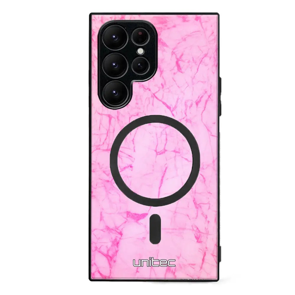 Samsung Galaxy S23 Ultra marmori suojakuoret - Light Pink Marble