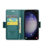 Samsung Galaxy S24 Lompakko suojakotelo RFID - Vihreä - CaseMe