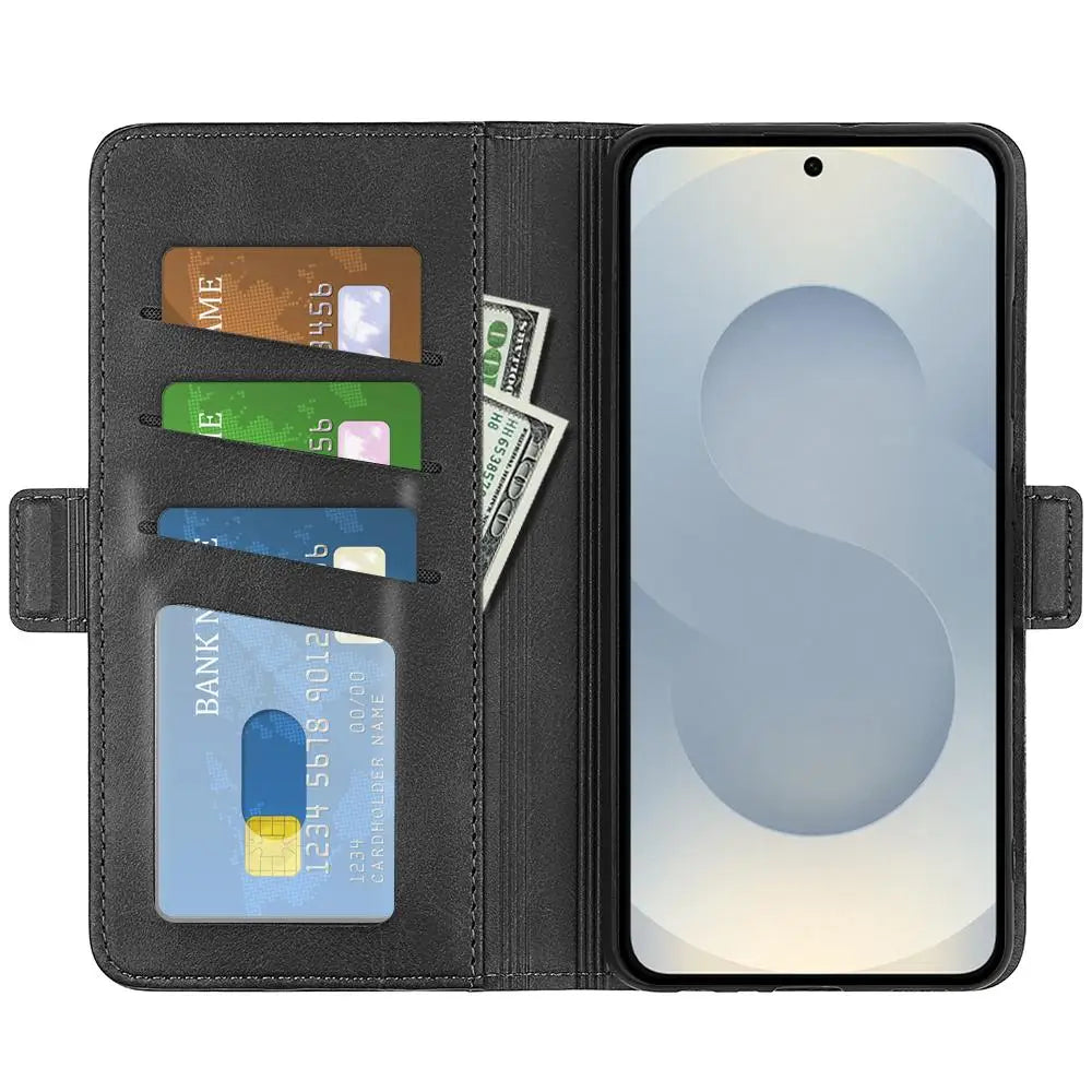 Samsung Galaxy S25 Edge Lompakkokotelo - Musta