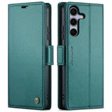 Samsung Galaxy S25 Lompakko suojakotelo RFID - Vihreä - CaseMe