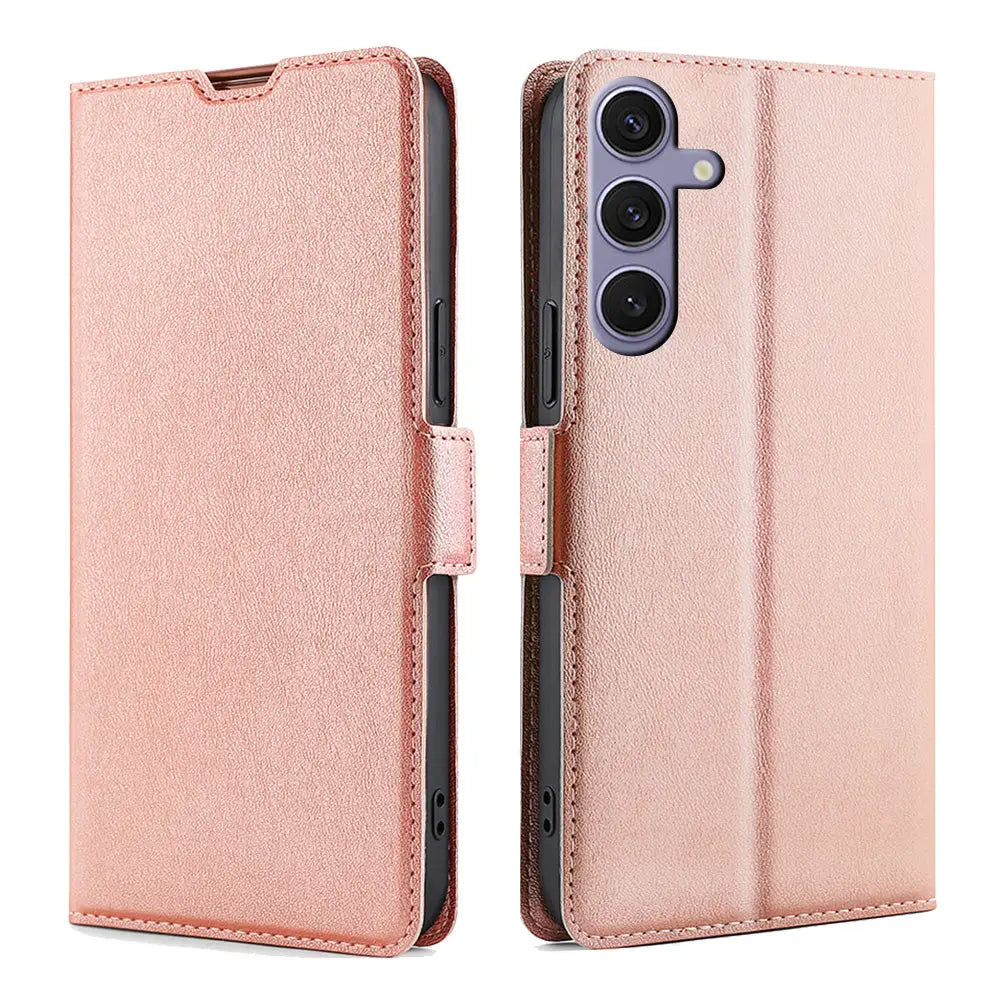 Samsung Galaxy S25 Plus Lompakko Suojakotelo - Ruusukulta