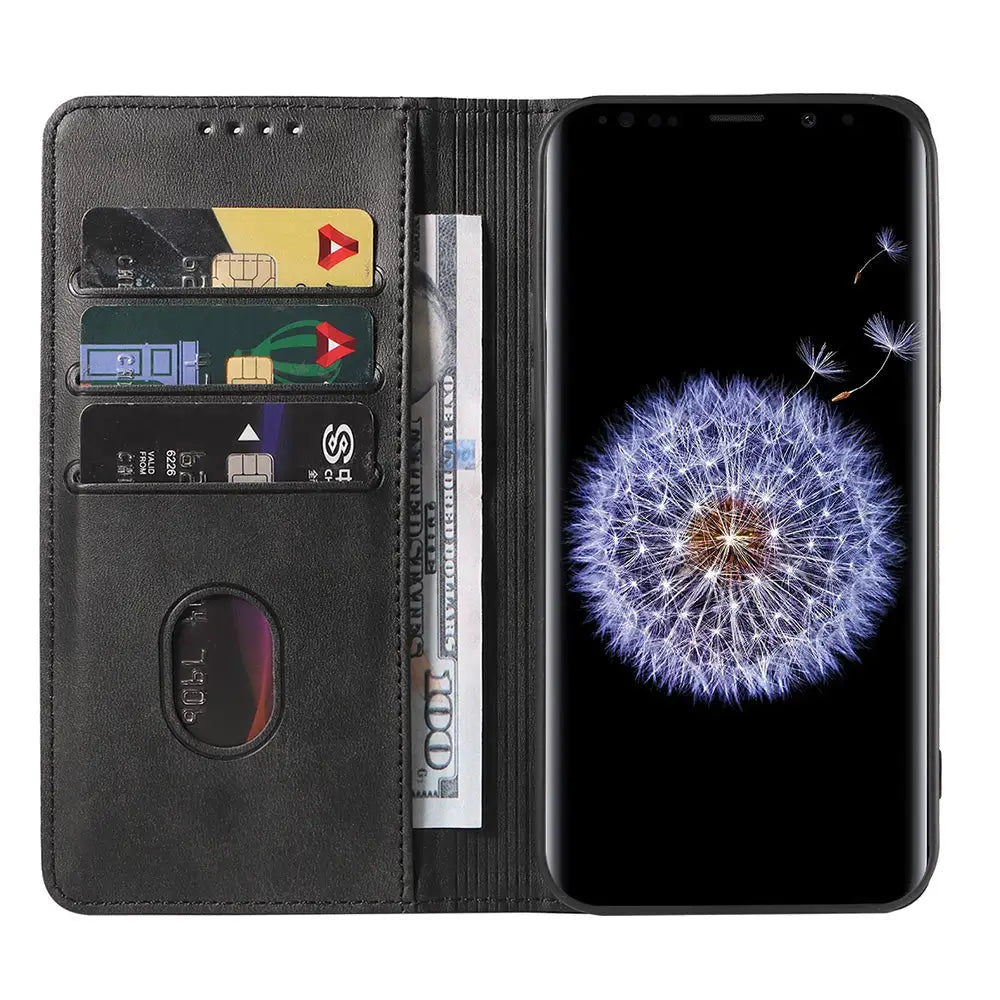Samsung Galaxy S9 Plus lompakko suojakotelo musta