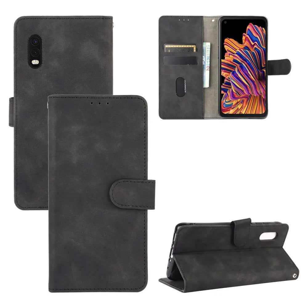 Samsung Galaxy Xcover Pro Lompakko Suojakotelo Musta