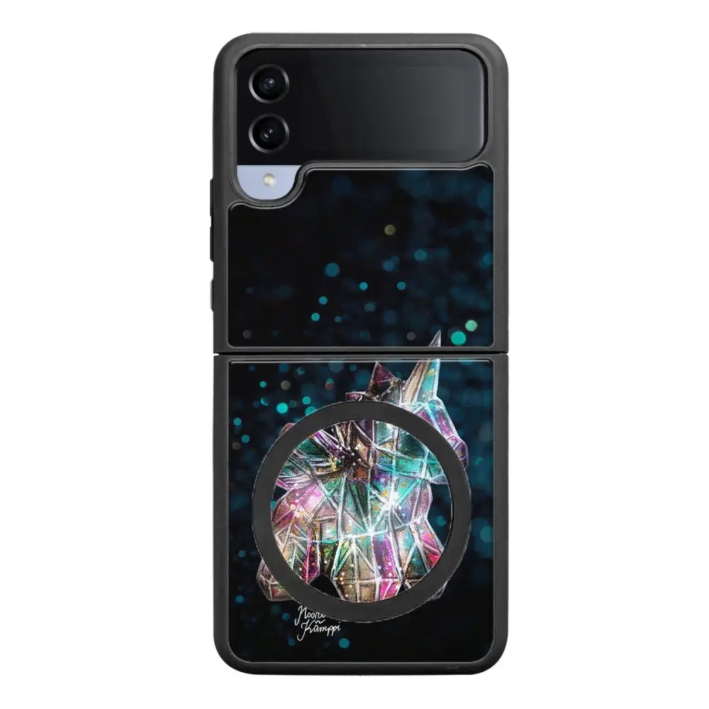 Samsung Galaxy Z Flip 4 unicorn suojakuoret - Sininen - Noora Kämppi