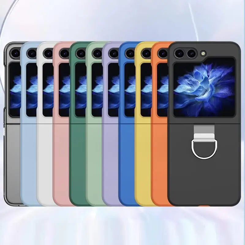 Samsung Galaxy Z Flip 5 Suojakuori Sormuksella - Sininen