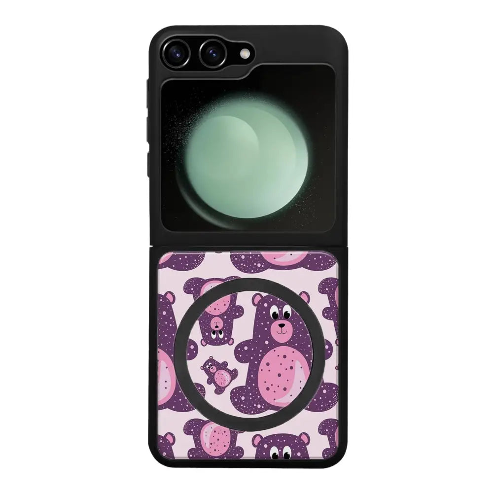Samsung Galaxy Z Flip 6 suojakuoret - Purple Teddy Bear