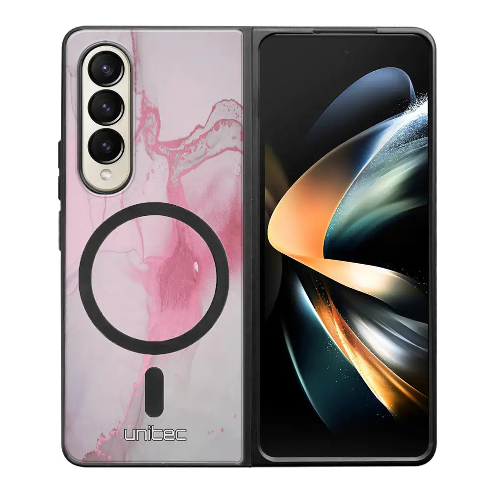 Samsung Galaxy Z Fold 4 marmori suojakuoret - Pink Pok Rie