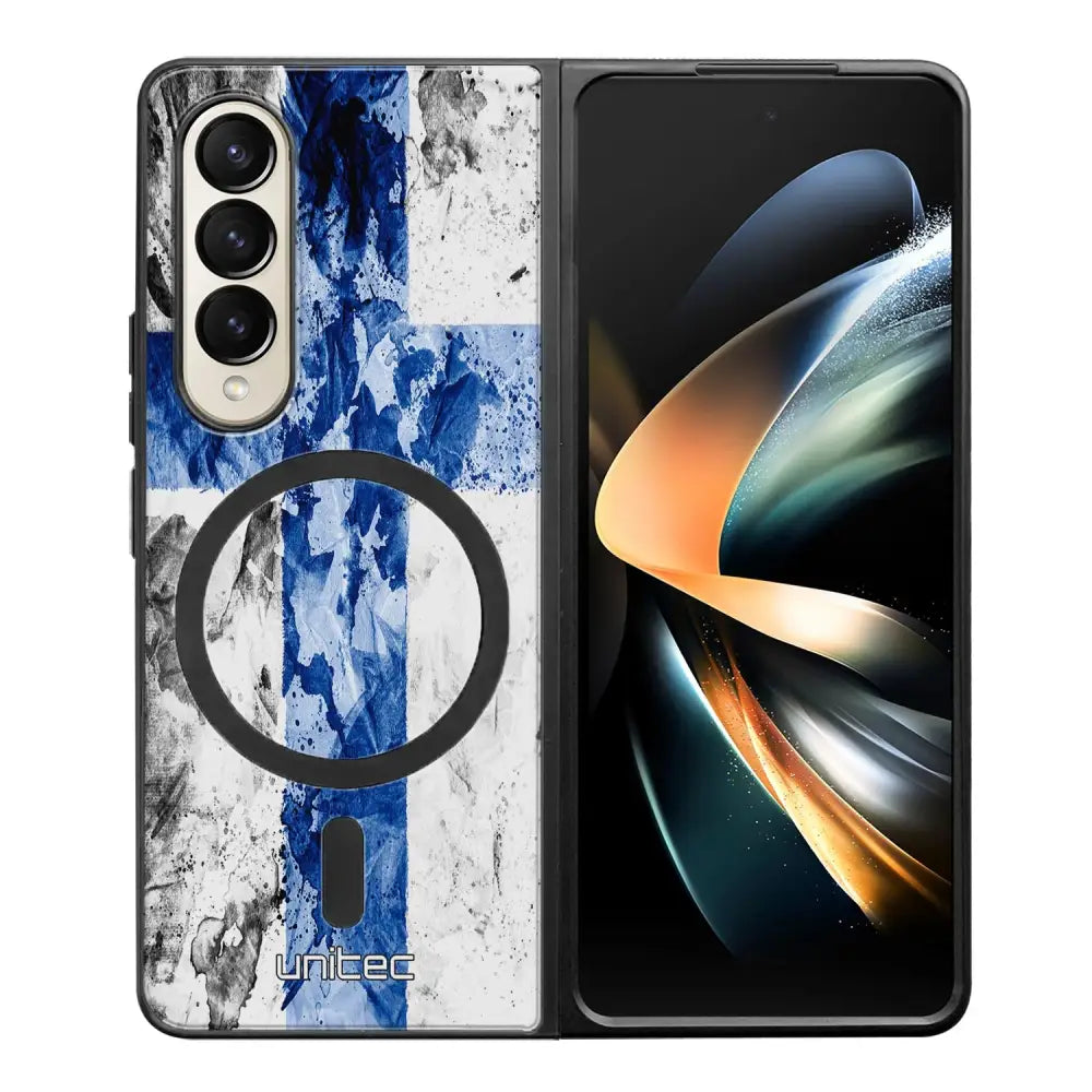 Samsung Galaxy Z Fold 4 suojakuoret - Painted Finnish Flag
