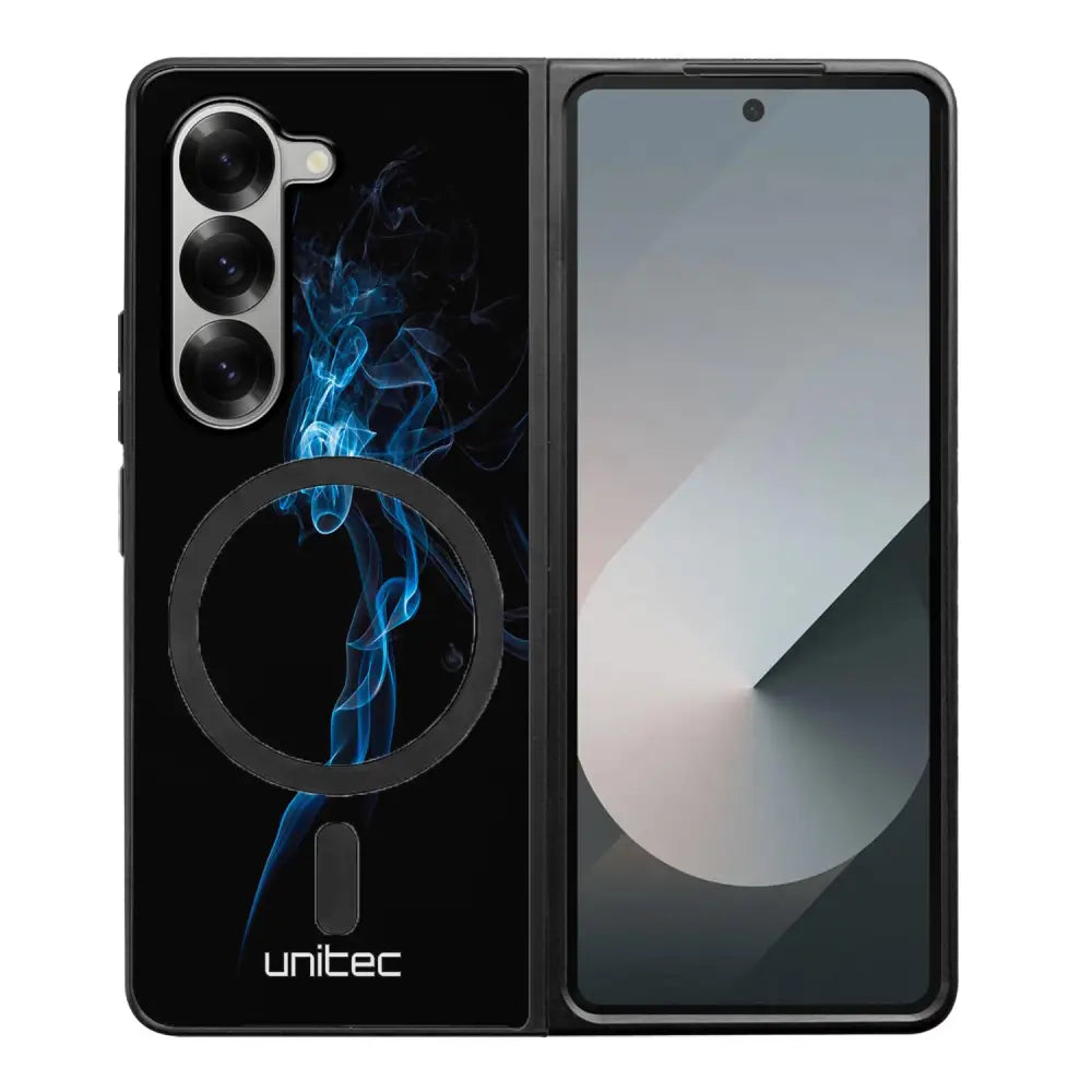 Samsung Galaxy Z Fold 6 suojakuoret - Blue Smoke On Black