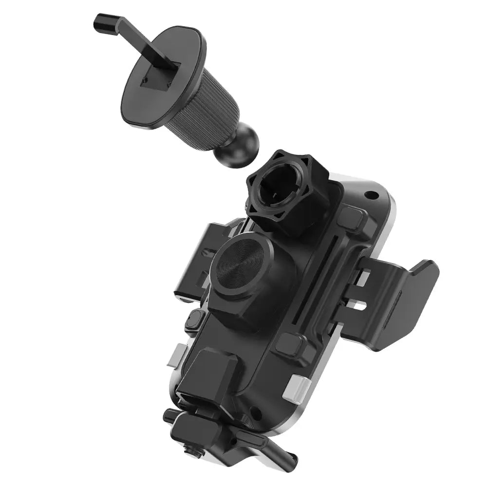 Tabletti- ja puhelinteline auton tuuletusritilään - musta