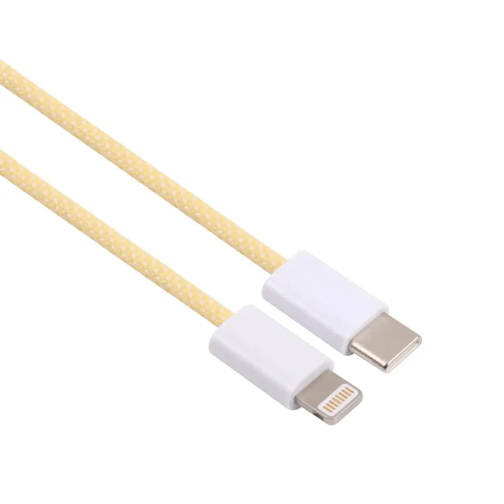 USB-C - Lightning Punottu kaapeli 1M - Keltainen