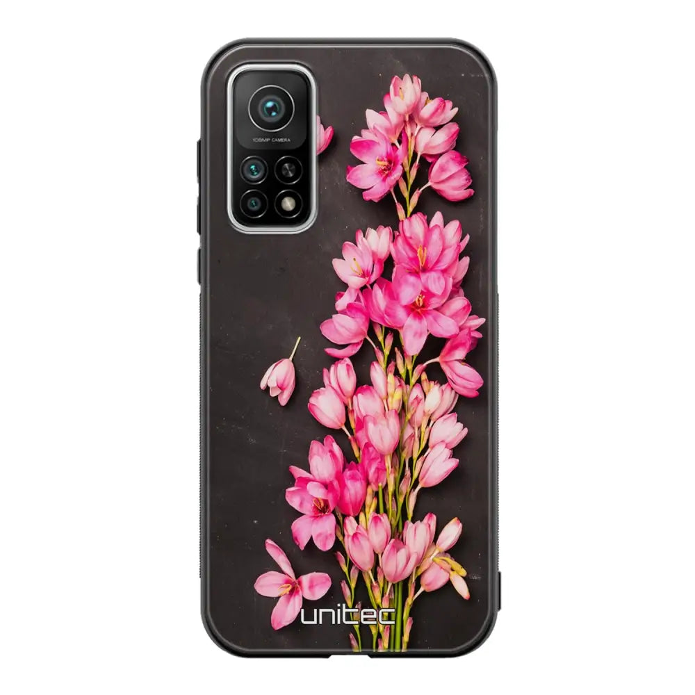 Xiaomi Mi 10T Pro kukka suojakuoret - Pink Flowers - Ei