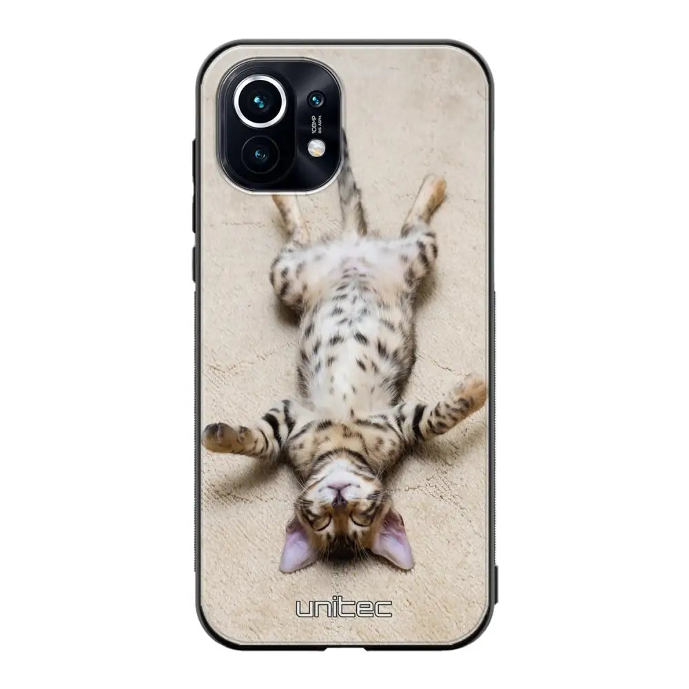 Xiaomi Mi 11 kissa suojakuoret - Relaxing Cat - Ei