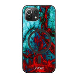 Xiaomi Mi 11 Lite marmori suojakuoret - Blue Red Marble