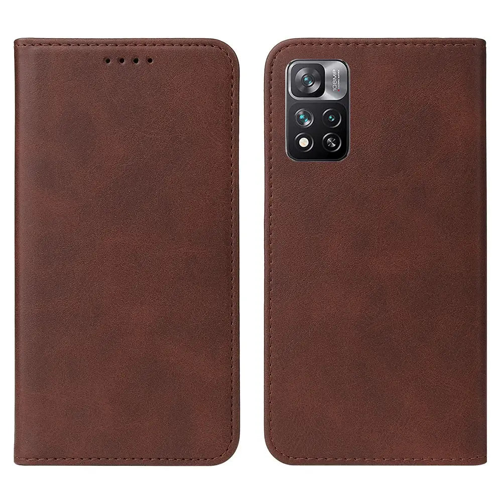 Xiaomi Mi 11i Unitec Lompakko Suojakotelo Ruskea