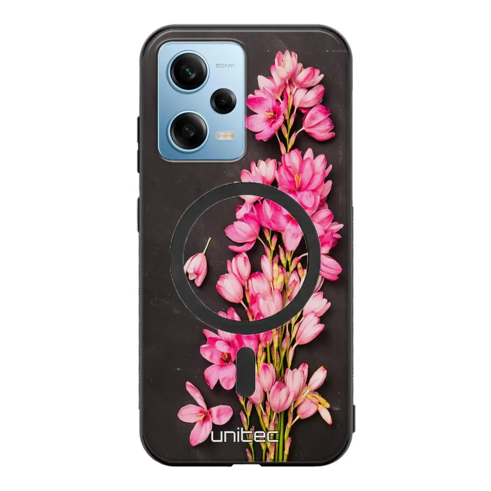 Xiaomi Redmi Note 12 Pro kukka suojakuoret - Pink Flowers