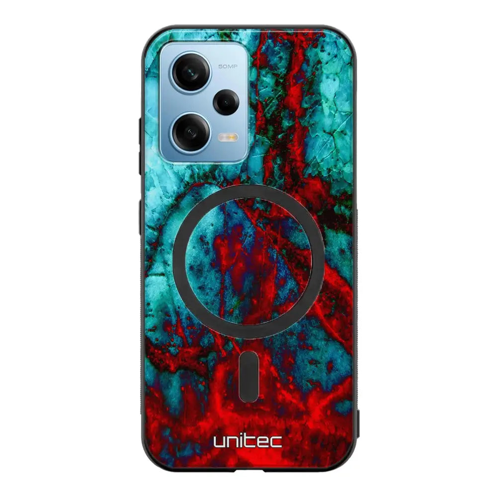 Xiaomi Redmi Note 12 Pro marmori suojakuoret - Blue Red Marble