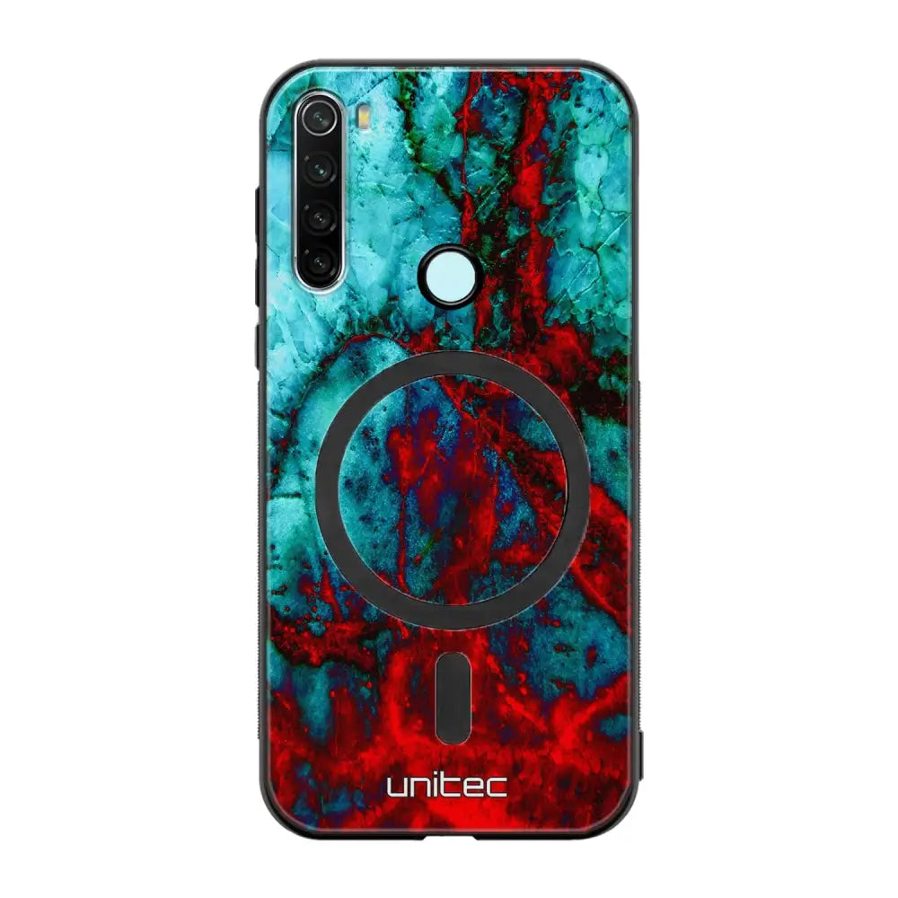 Xiaomi Redmi Note 8T marmori suojakuoret - Blue Red Marble