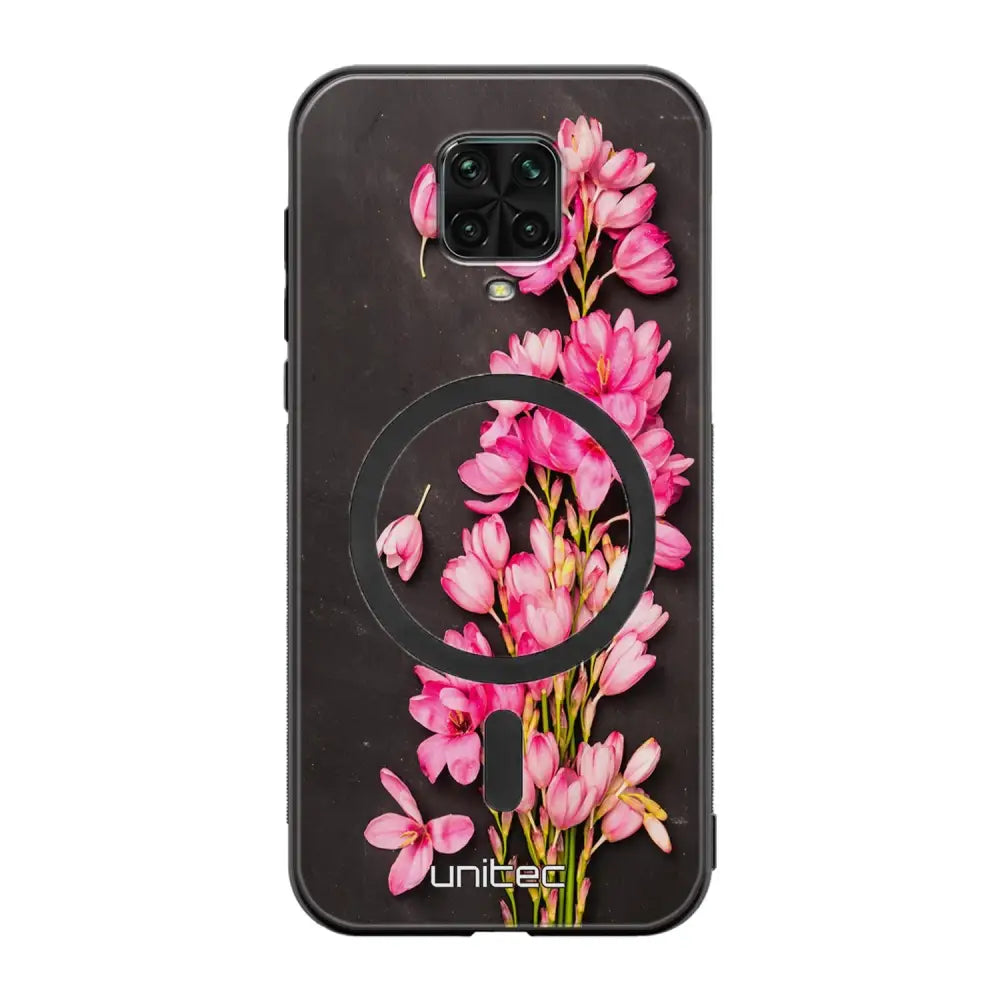 Xiaomi Redmi Note 9 Pro kukka suojakuoret - Pink Flowers