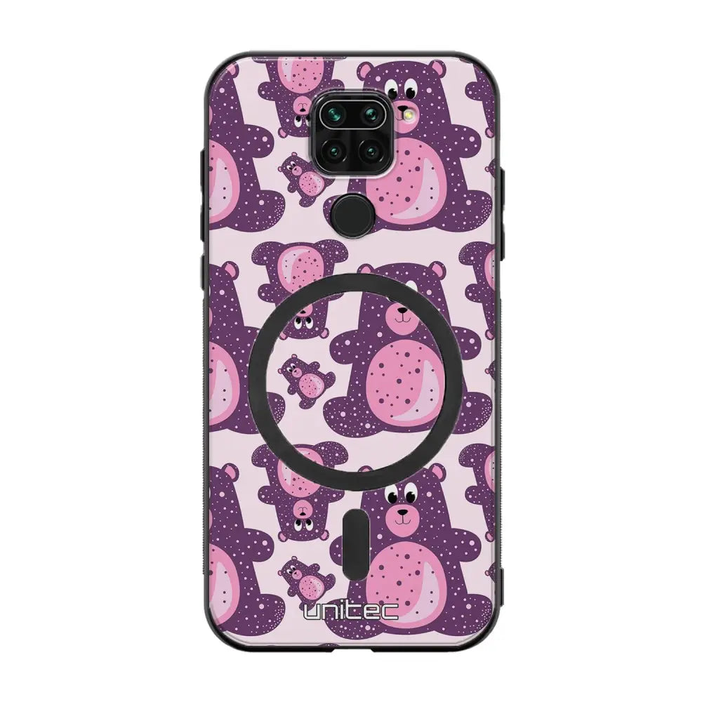 Xiaomi Redmi Note 9 suojakuoret - Purple Teddy Bear